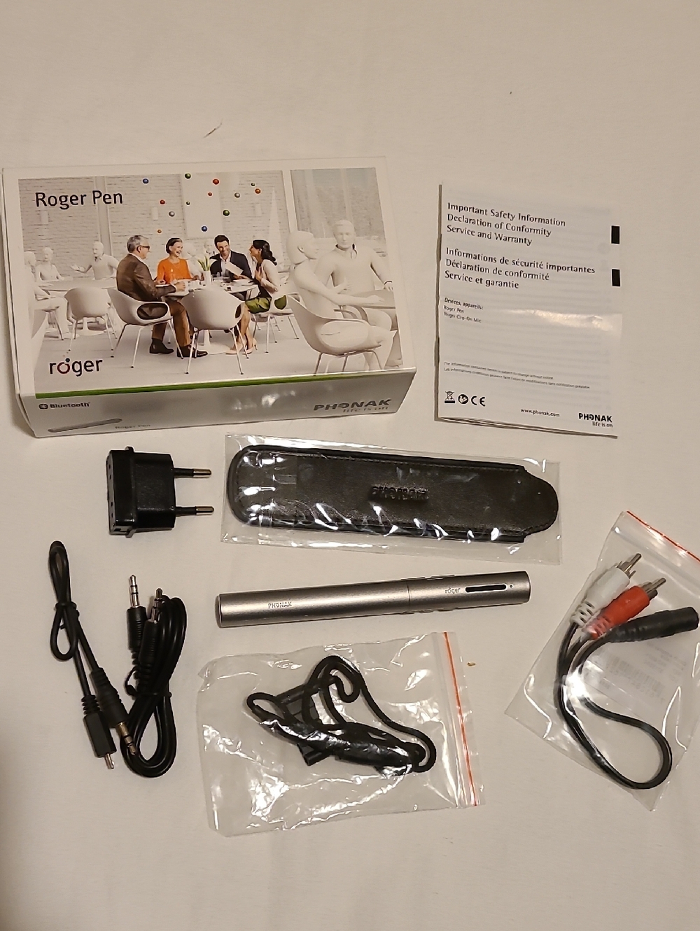 Phonak Roger Pen Bluetooth Hearing Aid Accessories Clip On Mic (Parts)